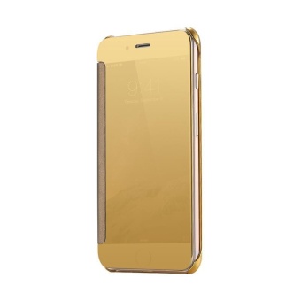 Wallet Mirror View Flip Cover Samsung Galaxy S5 - Gold