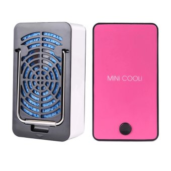 Mini Cool Portable Air Conditioning Electric Fan (Color:Pink) - intl