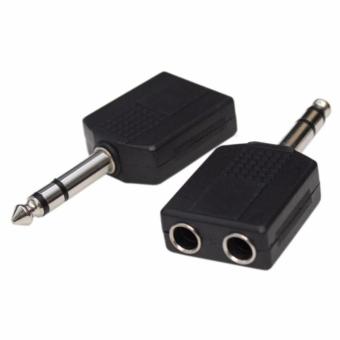 Harga Terbaru Best Jack Audio Besar 6.3 mm Splitter Spliter Stereo - CON-AV635M2635F-