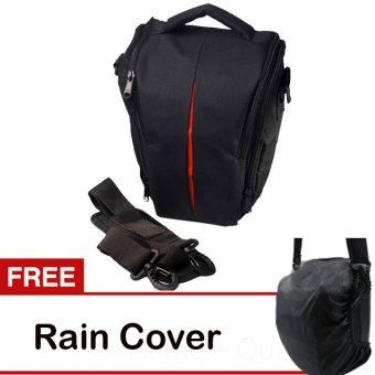 Eleven Tas Kamera DSLR - Hitam + Gratis Rain Cover