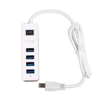 BUYINCOINS 1M 4-Port USB 3.0 Hub 5Gbps Portable Switch for PC Mac Laptop Notebook Desktop