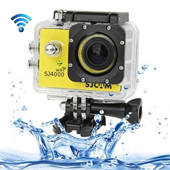 SJCAM Original SJ4000 WiFi Version Full HD 1080P 12MP DivingBicycle Action Camera 30m Waterproof Car DVR Sports DV withWaterproof Case (Yellow)
