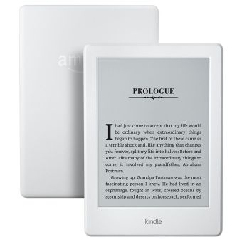 Kindle Amazon 8th Generation Touchscreen Display Ads Version + Accessories (White)