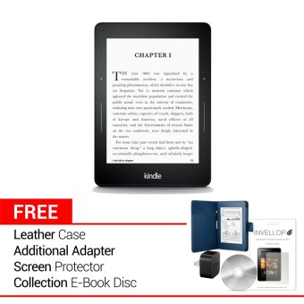 Kindle Voyage – 4 GB – Hitam + Gratis Leather Case + Adapter +
Screen Protector + Ebook Disc