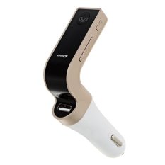 Multifunctional Bluetooth Car Charger with Car Full Frequency FM Transmitter / Stereo MP3 Player for iPhone 6s and 6s Plus, Samsung Galaxy Note 5 and S6 Edge+, and Most Bluetooth Mobile Devices(Gold)