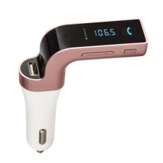 Multifunctional Bluetooth Car Charger with Car Full Frequency FM Transmitter / Stereo MP3 Player for iPhone 6s and 6s Plus, Samsung Galaxy Note 5 and S6 Edge+, and Most Bluetooth Mobile Devices (Rose Gold)