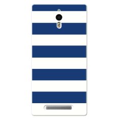 PC Plastic blue and white stripes Case for OPPO FIND7 navy and white