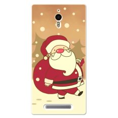 PC Plastic cartoon Christmas santa Case for OPPO FIND7 red