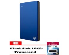Seagate Backup Plus Slim 1TB - HDD - HD - Hardisk External 2.5 - Biru + Gratis Flashdisk 16Gb Toshiba + Otg Android