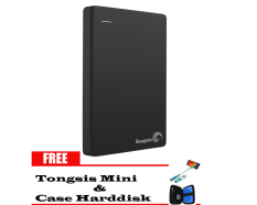 Seagate Backup Plus Slim 1TB - HDD - HD - Hardisk External 2.5 - Hitam + Gratis Softcase Harddisk + Tongsis Mini