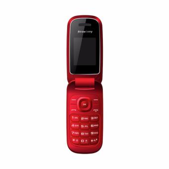 Strawberry S1272 Flip Handphone (Red)