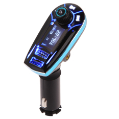 Wireless Bluetooth FM Transmitter MP3 Player Car Kit Charger (Blue)