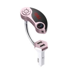 Zell Bluetooth Car Kit Handsfree MP3 Player and Mobile Charger with LED Display GT86 - Pink
