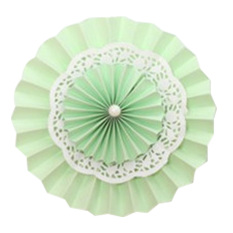 20CM/8 Inch Hanging Paper Fans for Party Wedding Decorations - INTL