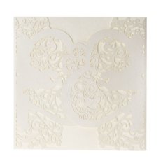 20Pcs Romantic Wedding Party Invitation Card Delicate Carved Heart Pattern Decoration - Intl