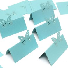 25Pcs Butterfly Table Name Place Card Cut Mark Wine Cup Wedding Party Decoration (Intl)