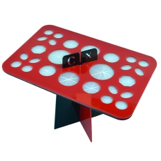26 Holes Makeup Brushes Dryer Holder Cosmetic Organizer Stand Storage Tool Air Drying Brushes Tree Rack(Black & Red) (Intl)