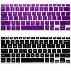 2pcs 14 inch Keyboard Protective Film for Dell Suitable Models 14CR 7000 7447 M3441R 14MD 14MR 14PD Keyboard Sticker Case (1pcs Black and 1pcs Purple ) (Intl)