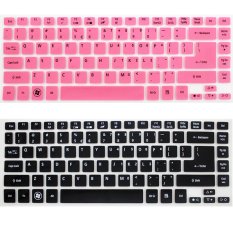 2pcs For Acer 14inch laptop keyboard film suitable for models: V5-471G 3830 4830TG E1-470G 472G 410G 422G protective film(1pcs black and Pink) (Intl)
