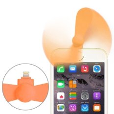 3.5 inch Fashion Portable 8 Pin USB Phone Mini Fan for iPhone 6 and 6 Plus / iPhone 5 and 5S / iPad Air 2 and Air (Orange) - Intl