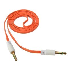 3.5mm Male to Male Car Audio Stereo AUX Cable Auxiliary For iPod MP3 CD Orange - Intl