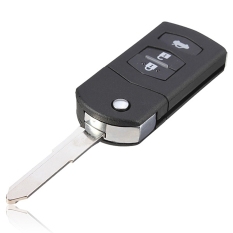 3 BUTTON REMOTE FOLDING FLIP KEY SHELL CASE FOB PAD FOR MAZDA 2 3 5 6 RX8 MX5 3B