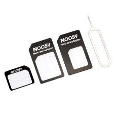 3 in 1 Nano Sim Adapter Micro Sim Nano Sim with Card Pin for iPhone6 6S 6 Plus 5 4 4S (Intl)