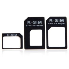 3 x Micro SIM /Nano SIM to Standard SIM + Nano SIM to Micro SIM Card Adapter for iPhone 6s/6s Plus/5s/4s- Intl