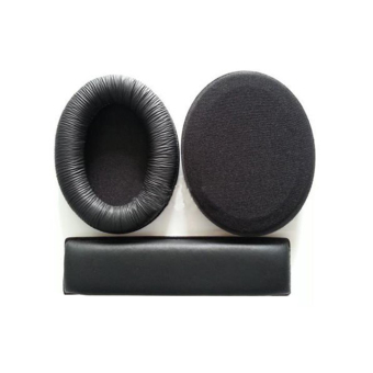 Pair of Replacement Ear Pads with Head Beam for Sennheiser HD201 HD201S HD180 (Black)