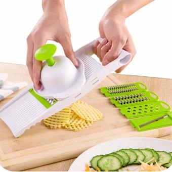 7 in 1 Plastic Vegetable Fruit Slicers Cutter Adjustable Stainless Steel Blades - intl