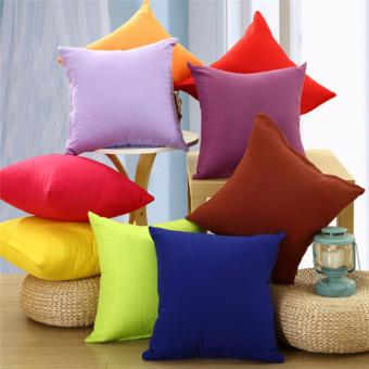 Hanyu Hanyu 55*55cm High Quality Pillow Case Home Sofa Office Decor Pillow Case Square Navy Blue - intl