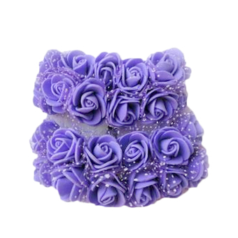 Homegarden Pe Rose Foam Mini Flower Bouquet/Scrapbooking Artificial Rose Flowers Purple