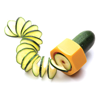 360DSC Gadget masak pengiris sayur spiral timun cukini - kuning