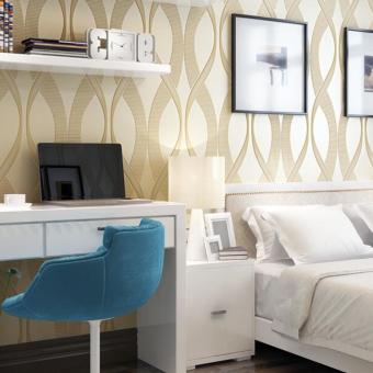 2Cool 1000*53cm Diamond Line WallPaper European Luxury Design 3D Non-waven Wall Paper for TV Wall Bedroom Living Room - intl
