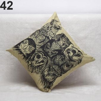 Broadfashion Fashion Tree Flower Print Throw Pillow Case Cushion Cover Home Sofa Decoration #42 - intl