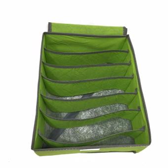Zell Foldable Underwear Storage Box 7 Sekat - 28 x 35 x 12 cm - Hijau