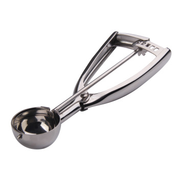 Stainless Steel Gear Handle Ice Cream Scoop Mashed Potato Cookie Spoon 4CM 