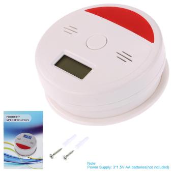 LCD CO Carbon Monoxide Alarm Sensor Poisoning Smoke Gas Tester Sound & Flash Warning Detector Tomnet - intl