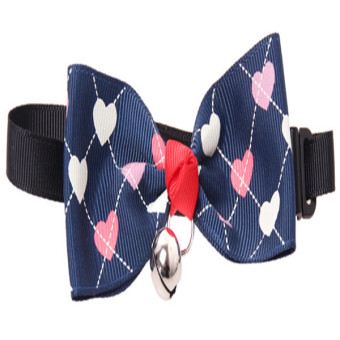 Ai Home Pet Dog Cat Bow Tie Necktie Collars Heart (Multicolor)
