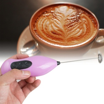 2017 New Arrival Mini Handheld Electric Coffee Stirring Milk Frother Whisk Mixer Stirrer Stainless Steel Egg Beater - intl