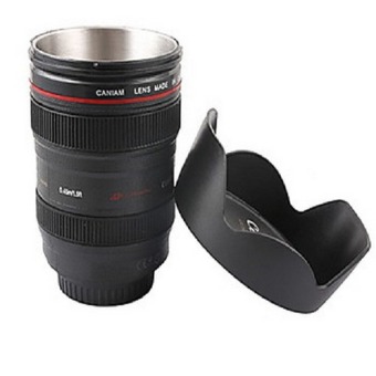 HL Novelty Simulation 1:1 Ef 24-105Mm Camera Lens Style Mug Cup(Black) - intl