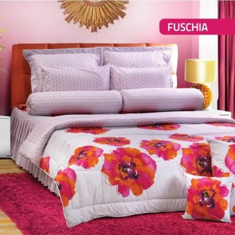 Nova Linen Bed Cover Set King Non Rumbai Nova Linen Fuschia 200 X 180 X 20