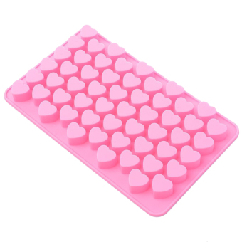 HL Mini Heart Shape Silicone Ice Cube / Chocolate Mold (Pink) - intl