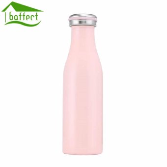 BAFFECT 350ML Portable Sport Water Bottles 12-24 Hours Stainless Steel Insulation Cup(Pink) - intl