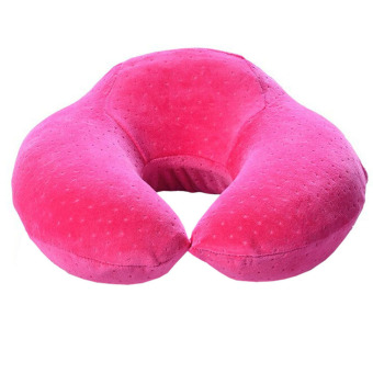 Yazilind New Memory Foam U-shaped All-round Care Physiotherapy Cervical Rose Red Neck Pillow - Intl