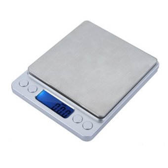 High Accuracy Mini Electronic Digital Platform Jewelry ScaleWeighing Balance with Two Trays Portable 2000g/0.1g CountingFunction Blue LCD g/ct/dwt/ozt/oz/gn - Intl