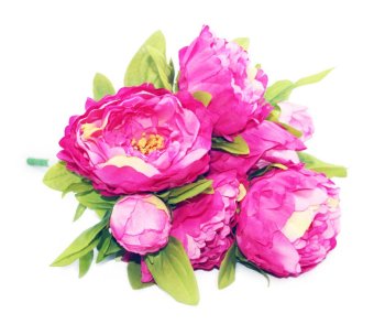 OHOME Bunga Mawar Piony Artificial Dekorasi Interior Eksterior Ruangan - An-B000247F-Bunga-4 - Fuschia