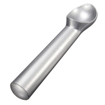 2PCS Pro Non-Stick Anti Freeze Ice Cream Ball Scoop Sorbet Gelato Metal Spoon Home Silver - intl