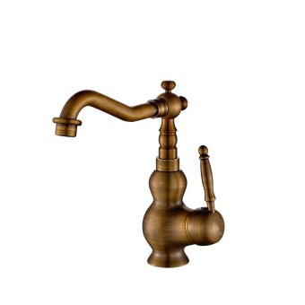 Sepia antique continental Cu all 360 rotation sink water-basin mixer kitchen faucet suitable for under-basin - intl