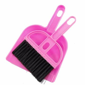 Keyboard Cleaning Brush - Mini Set Sapu Pengki Kebersihan Multi Fungsi - Pink